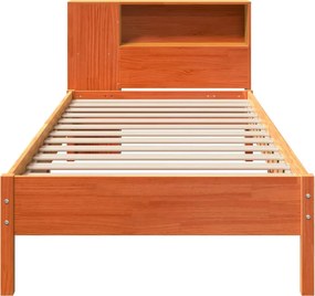 vidaXL Κρεβάτι Βιβλιοθήκη Χωρίς Στρώμα 100x200 εκ Μασίφ Ξύλο Πεύκου