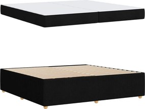 vidaXL Σκελετός Κρεβατιού με στρώμα Μαύρο 200 x 200 cm ύφασμα