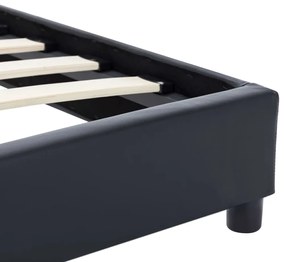 vidaXL Πλαίσιο Κρεβατιού Μαύρο 90 x 200 εκ. από Συνθετικό Δέρμα