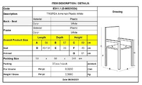 TROPEA ΠΟΛΥΘΡΟΝΑ ΤΡΑΠΕΖΑΡΙΑΣ ΚΗΠΟΥ - ΒΕΡΑΝΤΑΣ ΣΤΟΙΒΑΖΟΜΕΝΗ, PP ΑΠΟΧΡΩΣΗ ΑΣΠΡΟ