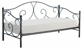Κρεβάτι ArteLibre MICHAEL Μεταλλικό Sandy Black 209x97x106cm (200x90cm)