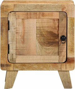 vidaXL Κομοδίνο 40x32x46 cm από μασίφ ξύλο Rough Mango