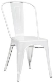 Ε5191 RELIX Καρέκλα, Μέταλλο Βαφή Άσπρο, Στοιβαζόμενη  45x51x85cm Καρέκλα Στοιβαζόμενη, , 1 Τεμάχιο