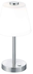 Φωτιστικό Επιτραπέζιο Led Emerald 350Lm 29x15cm Nickel Mat-White 525490107 Trio Lighting Metal, Glass