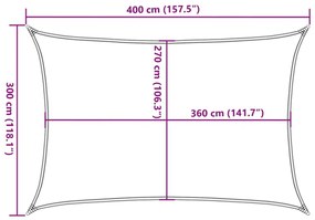 Πανί Σκίασης Καφέ 3 x 4 μ. από HDPE 160 γρ./μ²   - Καφέ