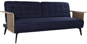 Καναπές-Κρεβάτι DKD Home Decor Μπλε Καφέ Μαύρο Μέταλλο Σύγχρονη Urban 203 x 87 x 81 cm