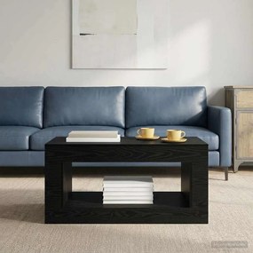 vidaXL Coffee Table Μαύρη Δρυς 99.5 x 50 x 50 cm Επεξεργασμένο Ξύλο