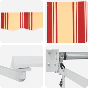 vidaXL Ηλεκτρικό Αναδιπλούμενο Σκίαστρο Πολύχρωμο 4 x 2 m