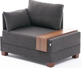 Πολυθρόνα Ανθρακί Αριστερή FLY 75x100x80