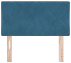 vidaXL LED Προσκέφαλο Σχεδιασμός Diamond Blocks Μπλε 80 cm Βελούδο