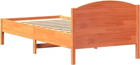 vidaXL Σκελετός Κρεβ. Χωρίς Στρώμα Καφέ Κεριού 90x200 εκ Μασίφ Πεύκο