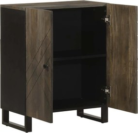vidaXL Μπουφές Μαύρο 60x33x75 cm Μασίφ Ξύλο Μάνγκο