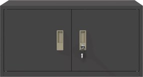 vidaXL Ντουλάπι αποθήκευσης Μαύρο 80 x 40 x 40 cm Ατσάλι