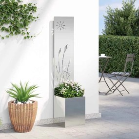 vidaXL Οθόνη Ιδιωτικότητας Κήπου Ασημί 32 x 32 x 150 εκ
