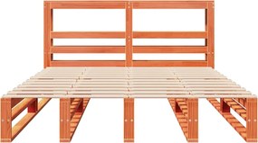 vidaXL Σκελετός Κρεβ. Χωρίς Στρώμα Καφέ Κεριού 135x190 εκ Μασίφ Πεύκο