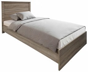 Κρεβάτι Athos pakoworld σε sonoma απόχρωση 90x190εκ