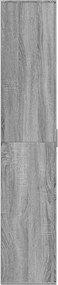 vidaXL Ντουλάπι Γκρι Sonoma 80x35x180 εκ. από Επεξεργασμένο Ξύλο