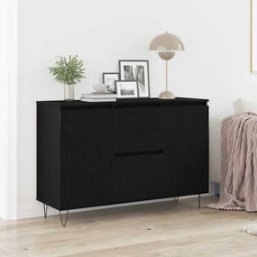 vidaXL Πλαϊνό γραφείο Μαύρη Οξυά 101,5 x 35 x 70 εκ Επεξεργασμένο ξύλο