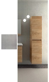 Στήλη Κρεμαστή Π35xΥ167xΒ35 εκ. Μελαμίνη Απόχρωση Cemento, 2 Ντουλάπια με Ράφι Savvopoulos Pillar 928824-8763