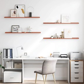 vidaXL Ράφι Τοίχου 4 pcs Κόκκινο 115 x 9 x 3 cm Επεξεργασμένο ξύλο