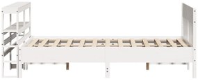 vidaXL Σκελετός Κρεβ. Χωρίς Στρώμα Λευκό 135x190 εκ Μασίφ Πεύκο