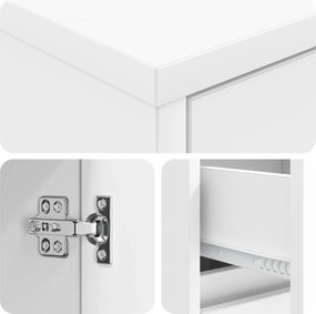 vidaXL Ντουλάπι Μπάνιου Λευκό 30 x 33 x 190 εκ. Επεξεργασμένο Ξύλο