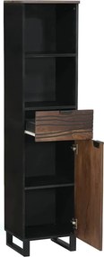 vidaXL Ντουλάπι Μπάνιου Καρυδιά 38 x 33 x 160 εκ Επεξεργασμένο Ξύλο