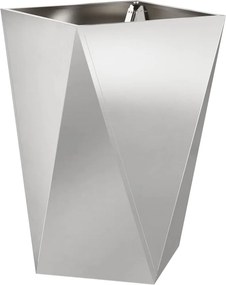 vidaXL Γλάστρα Ασημί 50 x 50 x 75 cm Ανοξείδωτο ατσάλι