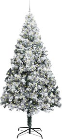vidaXL Τεχνητό Χριστουγεννιάτικο Δέντρο με 300 LED Λευκό 240 cm