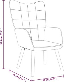 vidaXL Πολυθρόνα Relax Κρεμ Υφασμάτινη