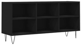 vidaXL Έπιπλο Τηλεόρασης Μαύρο 103,5x30x50 εκ. από Επεξεργασμένο Ξύλο