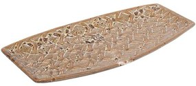 Διακοσμητική Πιατέλα 023-124-129 36x18x3cm Yellow Ceramic