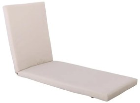 SUNLOUNGER Μαξιλάρι Ξαπλώστρας Ύφασμα Sandy Water Repellent, Foam Polyester Φερμουάρ-Velcro  196(78 118)x60x7cm [-Γκρι Ανοιχτό-] [-Ύφασμα-] Ε2017,7