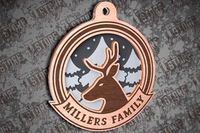 Σετ των 2 Intra απο ξύλο plywood  Χρώμα wenge 3mm-4mm πάχος - Οικογενειακά Διακοσμητικά Σχέδιο Δίασταση 6x6 cm INTRAFABR-121325811