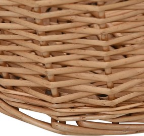 vidaXL Καλάθι Καυσόξυλων με Λαβές Μεταφοράς 78x54x34 εκ. Φυσική Ιτιά