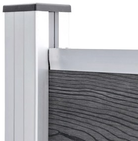 vidaXL Σετ Πάνελ Περίφραξης Γκρι 526 x 146 εκ. από WPC