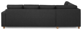 Γωνιακός Καναπές Scandinavian Choice C166, Δρυς, Ανθρακί, 287x199x79cm, Πόδια: Ξύλο | Epipla1.gr