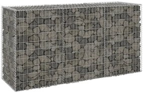 vidaXL Συρματοκιβώτιο Τοίχος 200x60x100 εκ. Γαλβαν.Χάλυβας + Καλύμματα