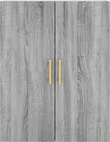 vidaXL Ντουλάπι Γκρι Sonoma 69,5 x 34 x 180 εκ. Επεξεργασμένο Ξύλο