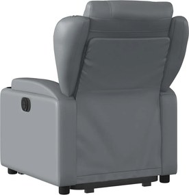 vidaXL Πολυθρόνα Ηλεκ Ανακλινόμενη με Ανύψωση Συνθετικό Δέρμα
