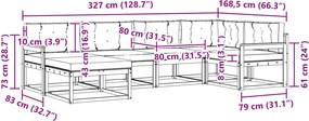 vidaXL Σειρά Καναπέ Εξωτερικού 5 pcs Λευκό και Μπεζ Πολυεστέρας