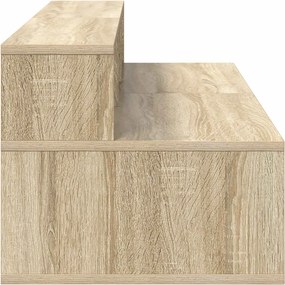 vidaXL Γραφείο Στούντιο Sonoma Δρυς 130 x 42,5 x 36 εκ