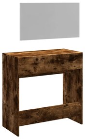 Μπουντουάρ με Καθρέφτη Καπνιστή Δρυς 80 x 39 x 80 εκ. - Καφέ