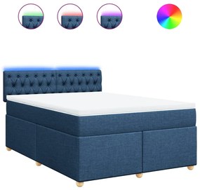 ΚΡΕΒΑΤΙ BOXSPRING ΜΕ ΣΤΡΩΜΑ ΜΠΛΕ 140X200 ΕΚ. ΥΦΑΣΜΑΤΙΝΟ 3289016