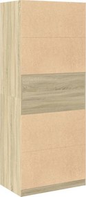 vidaXL Ντουλάπα Χρώμα Sonoma Δρυς 80x50x200 εκ. από Επεξ. Ξύλο