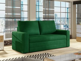Καναπές κρεβάτι Elyria 107, Αποθηκευτικός χώρος, Πράσινο, 82x160x90cm, 84 kg, Πόδια: Πλαστική ύλη, Ξύλο: Πεύκο | Epipla1.gr
