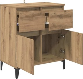 vidaXL Πλαϊνό γραφείο με συρτάρι Artisan Oak 60 x 35 x 70 cm