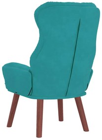 vidaXL Χαλαρωτική Πολυθρόνα Τιρκουάζ 69 x 74 x 93 εκ. Βελούδο