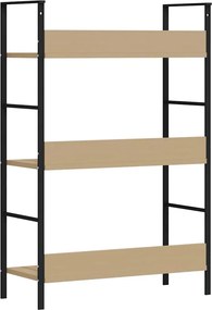 vidaXL Ραφιέρα 3 Επιπέδων Δρυς 60x27,6x90,5 εκ. Επεξεργασμένο Ξύλο