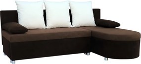 Γωνιακός καναπές Karl-Καφέ